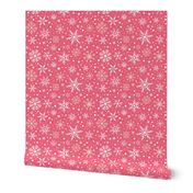 Festive Flakes on Pink 