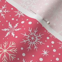 Festive Flakes on Pink 