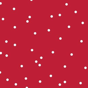 Colorful winter snow confetti fun little dots and circles valentine spots flakes christmas red