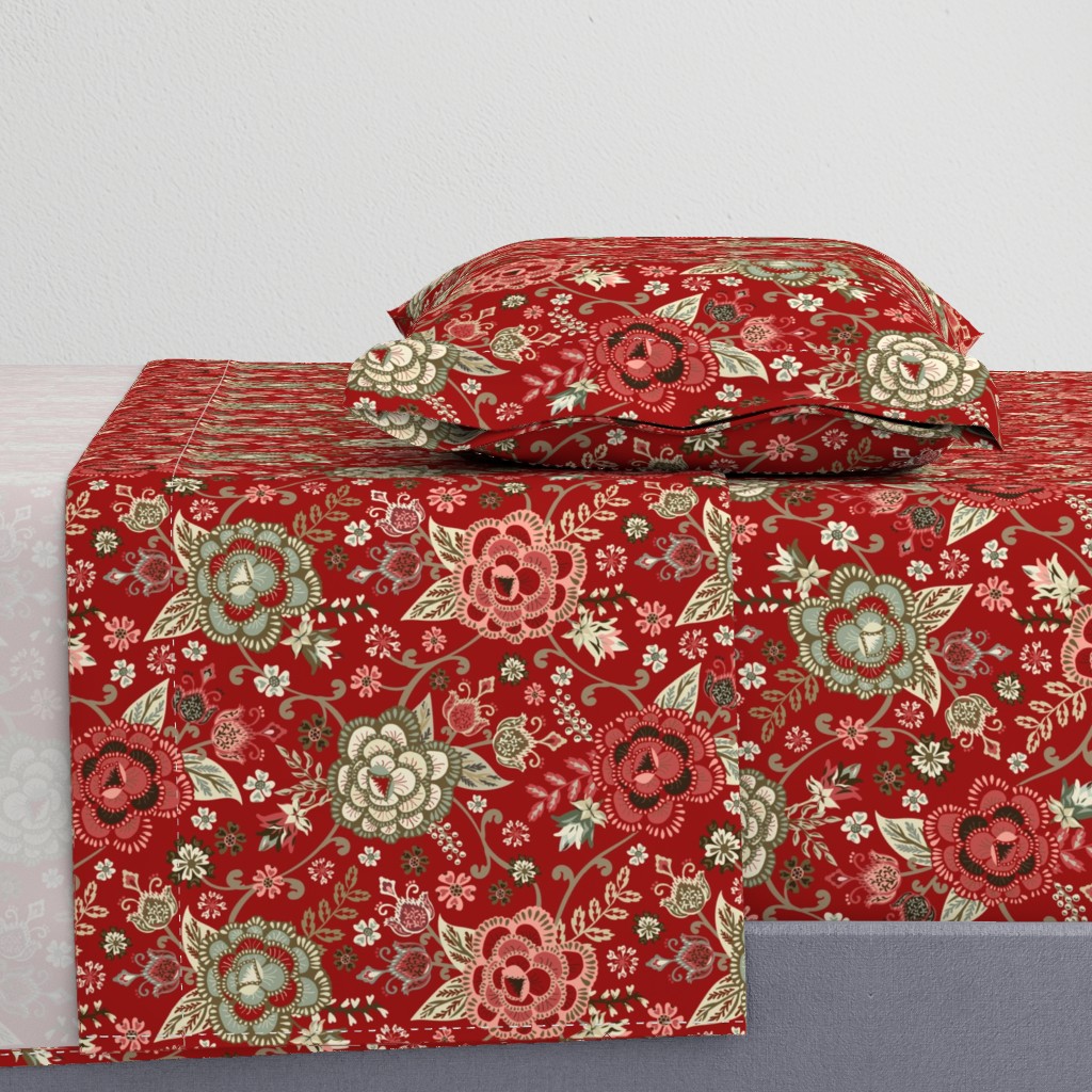 Classic Chintz - Red - Small