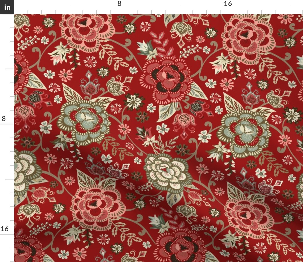 Classic Chintz - Red - Small