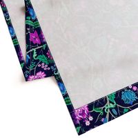 Jewel-tone Chintz in Original colors on dark blue