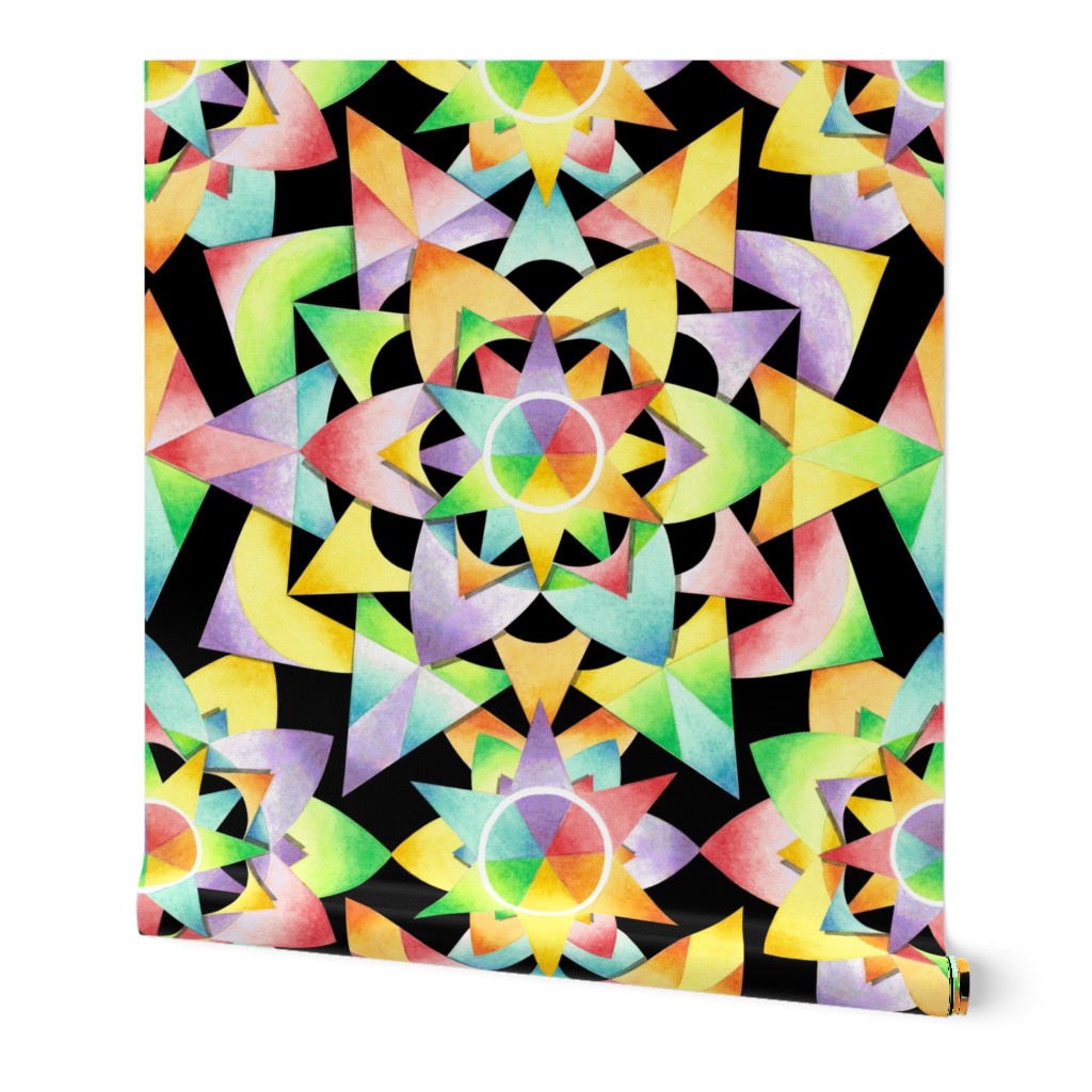 Rainbow Kaleidoscope Mandala