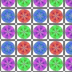 kaleidoscope quilt white 8x8