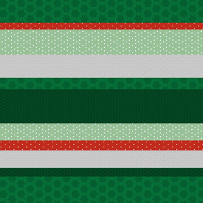 Christmas Patterned Quilt Asymmetrical Stripes