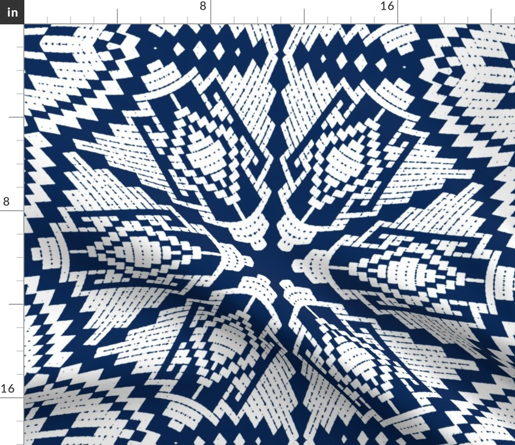 Nordic Christmas embroidery (blue)