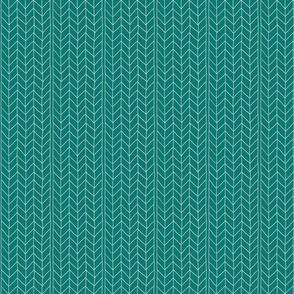 Teal and White Herringbone