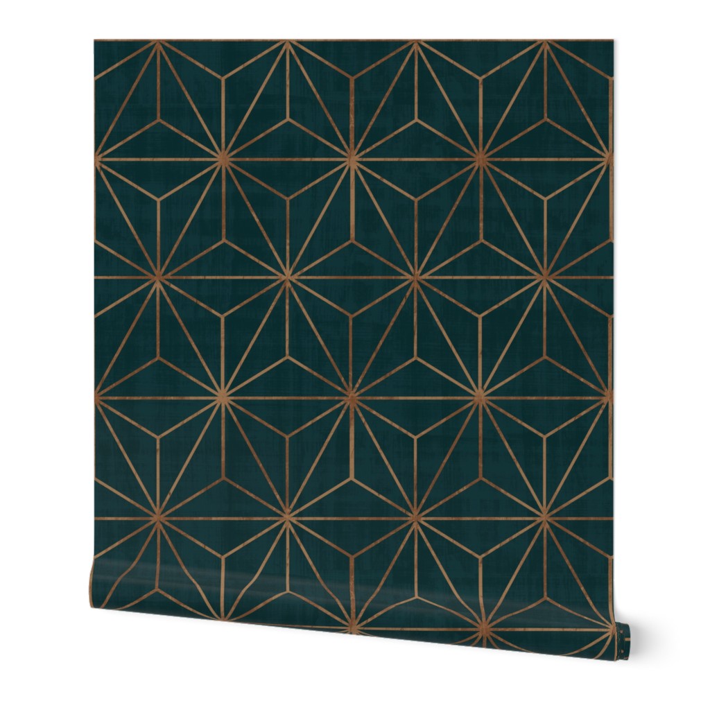 star geo - deep teal   copper