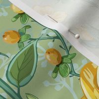 Yellow Roses Chintz | Celery Green 2