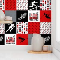 Track&Field//Red Devils - Wholecloth Cheater Quilt