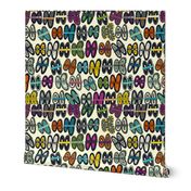 butterfly pop tea towel