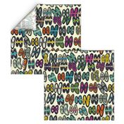 butterfly pop tea towel