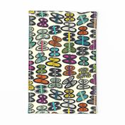 butterfly pop tea towel