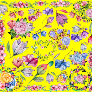 Bright Yellow Chintz