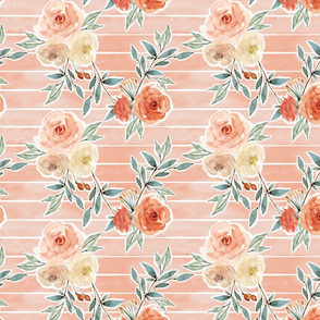 romantic bloom floral // strawberry pink lined