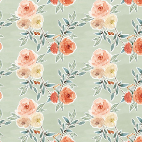 romantic bloom floral // light sage green