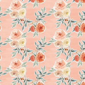 romantic bloom floral // strawberry pink