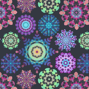 Kaleidoscope  jewel mandalas - large