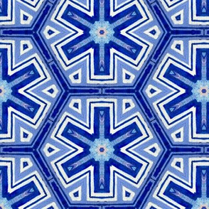 snowflake in blue