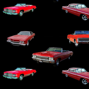 Classic Chevy Impala's a;; in Red