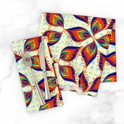 Maudline  Abstract Retro Floral  Leaf Shapes