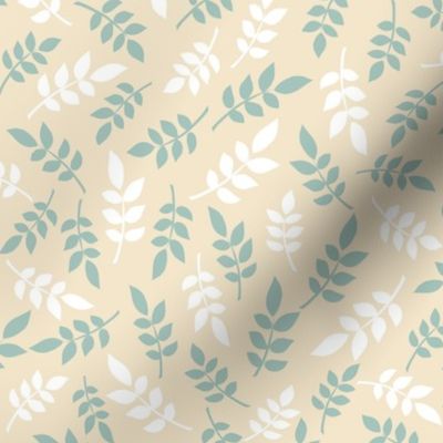 Ditsy Leaf Play 2 | Cream + Soft Cool Green + White