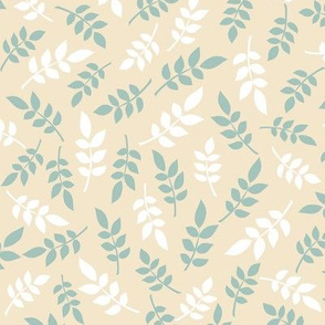 Ditsy Leaf Play 2 | Cream + Soft Cool Green + White