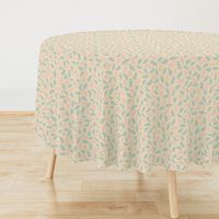 Ditsy Leaf Play 2 | Cream + Soft Cool Green + Peach