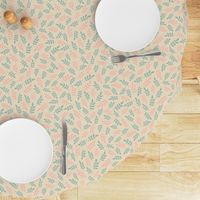 Ditsy Leaf Play 2 | Cream + Soft Cool Green + Peach