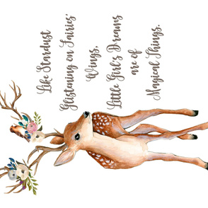 54"x36" Sweet Friends Deer Stardust Quote