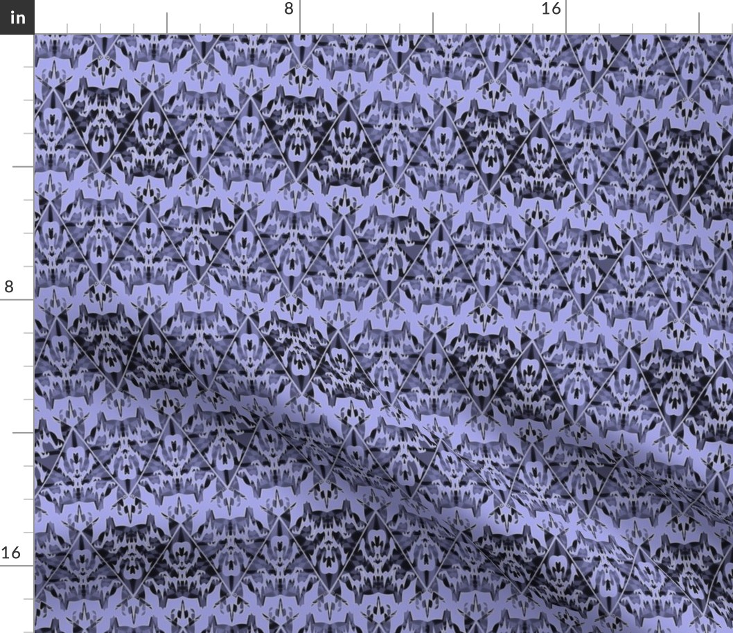 Purple Gothic Damask - Pastel Halloween Damask in Pastel Halloween Lilac Purple