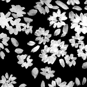 Painted Flowers - black