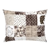 Nana//Brown&Beige - Wholecloth Cheater Quilt - Rotated