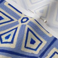 hand painted blue and white iznik tile