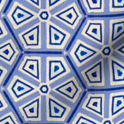 hand painted blue and white iznik tile