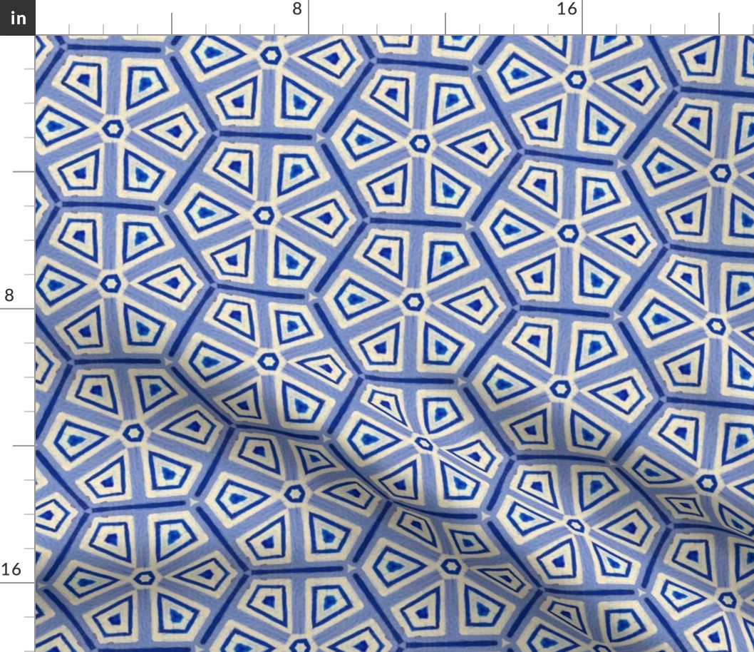 hand painted blue and white iznik tile