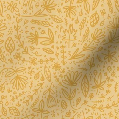 Goldenrod handdrawn Floral