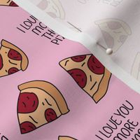I love you more than pizza slice fast food pop art drawing design pink
