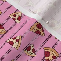 Pizza lovers slice fast food pop art drawing and stripes design pink girls