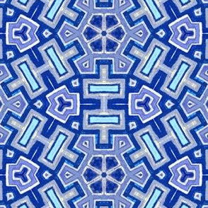 hand painted iznik mosaic in hamptons blues