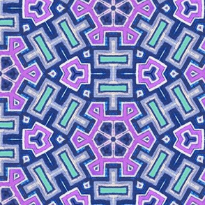 nineties surfie street Aztec snowflake in purple