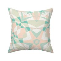 Art Nouveau Kaleidoscope extra large neutral green by Pippa Shaw