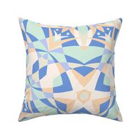 Art Nouveau Kaleidoscope neutral blue extra large by Pippa Shaw