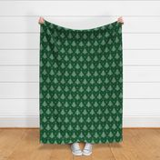 green knit with trees (large scale)