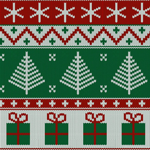 Christmas knit green (large scale)