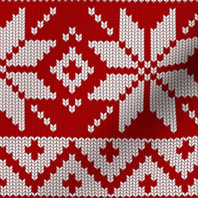 red Christmas knit (large scale) 