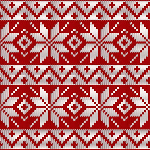 red Christmas knit (large scale) 