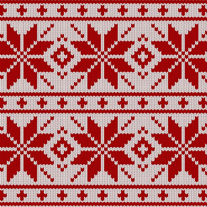 red Christmas knit (large scale)