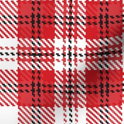 tartan white and red