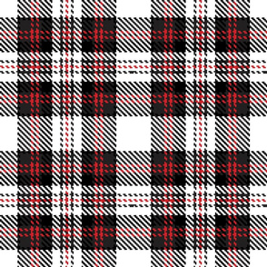 tartan white and black